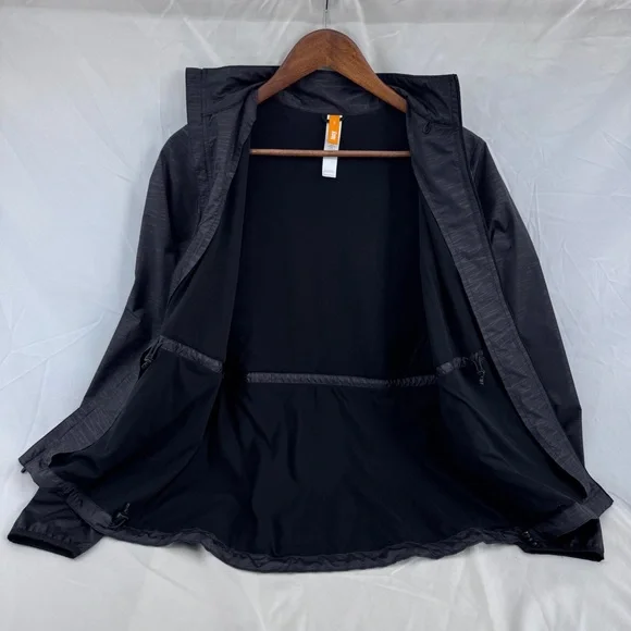 Lucy Windbreaker Jacket Black Gray Women's Medium Athleisure Lightweight Layer - Picture 5 of 13